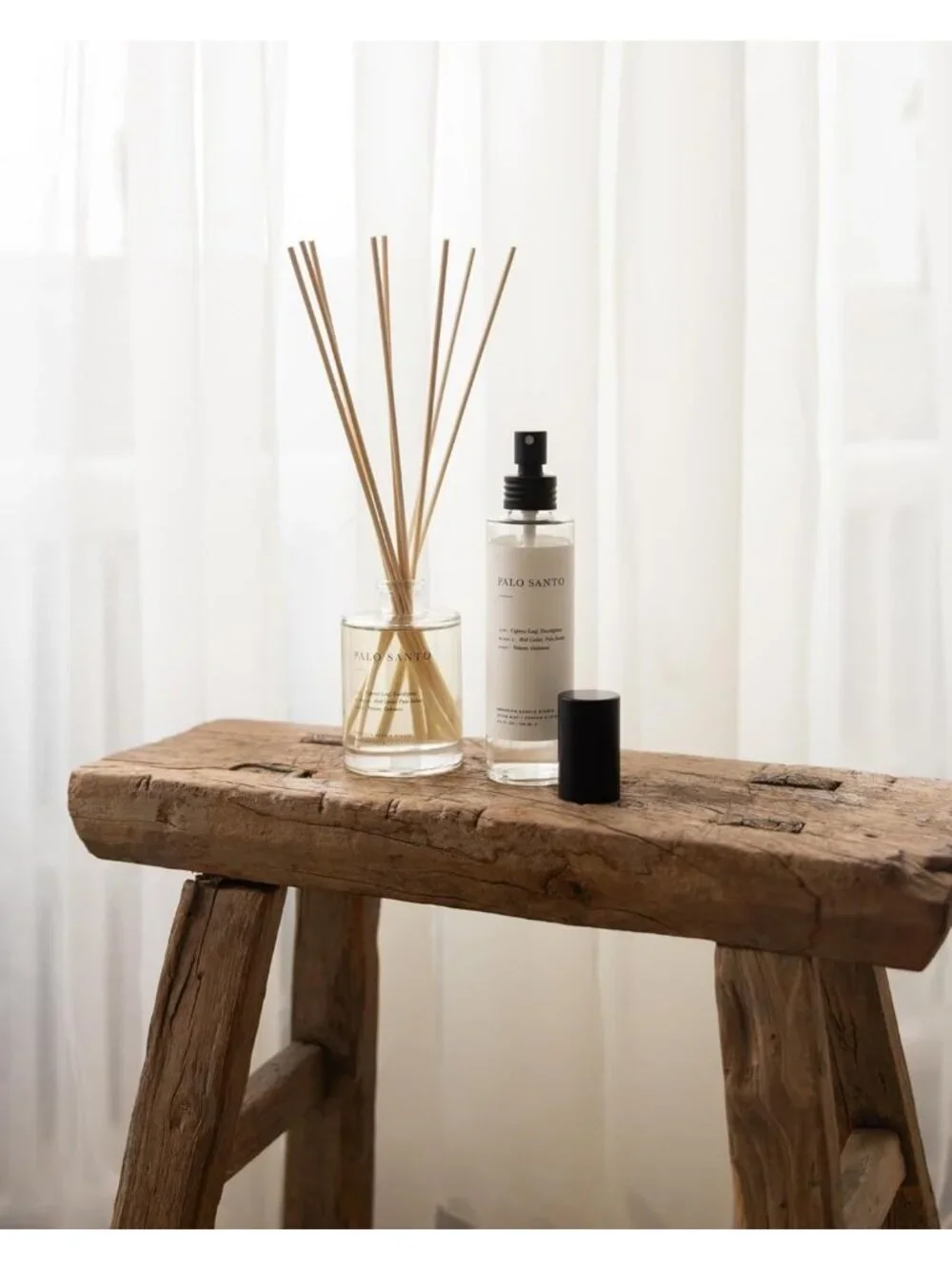 Relaxing Palo Santo Reed Diffuser - Cedar, Eucalyptus & Sandalwood Scents, 8